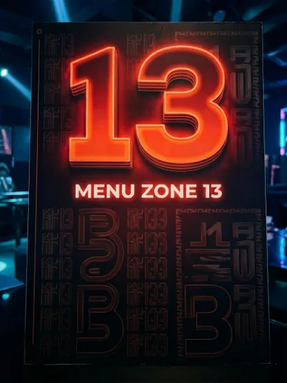 Bìa menu KHU 13 — Friday 13 Underground Saigon