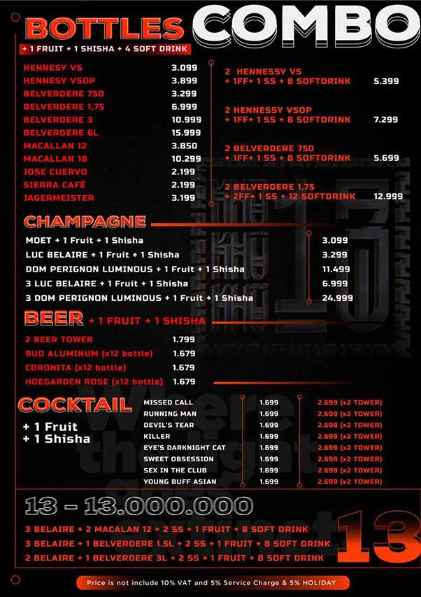 Menu signature set